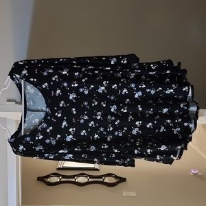 🖤🤍 Lane Bryant Plus Size Floral Swing Tunic 3/4 Sleeve Stretchy Top 18/20 🤍🖤